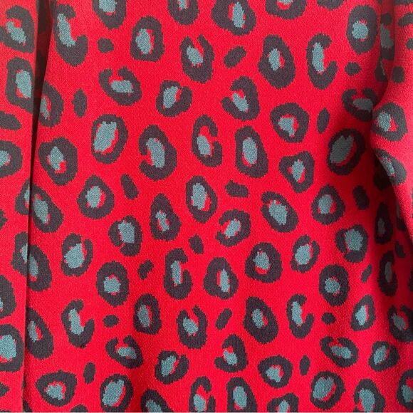 Farm Rio Blakely Tunic Sweater Dress Size Small NWT Leopard Cheetah - Picture 5 of 6